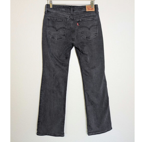 Levi’s Superlow Bootcut Low Rise Faded Black Stretch Denim Jeans Women Size 29 - Picture 3 of 14